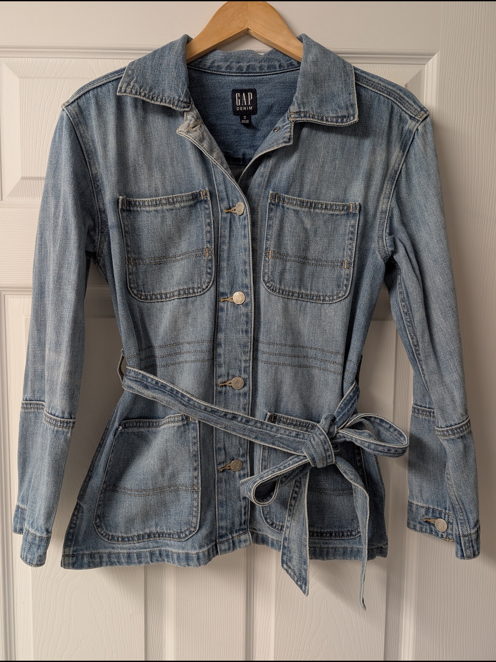 ​Gap For Good Denim Belted Safari Jacket - XS - Sustainable Utility Coat